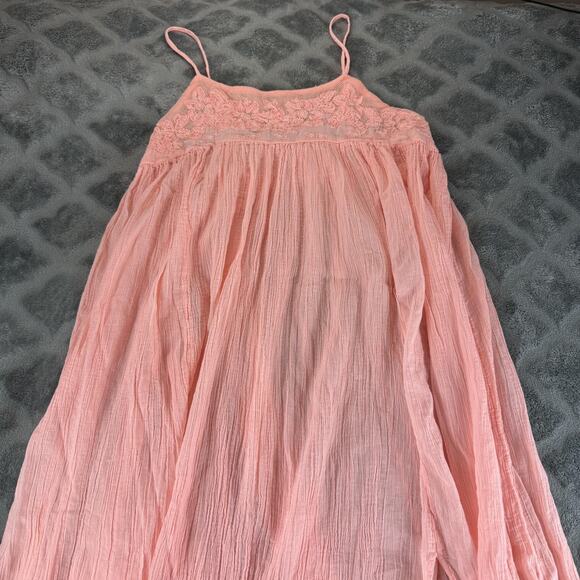 Intimately Free People Maxi Dress Womens Small Lace Boho Crinkle Flowy Beach - Picture 2 of 12